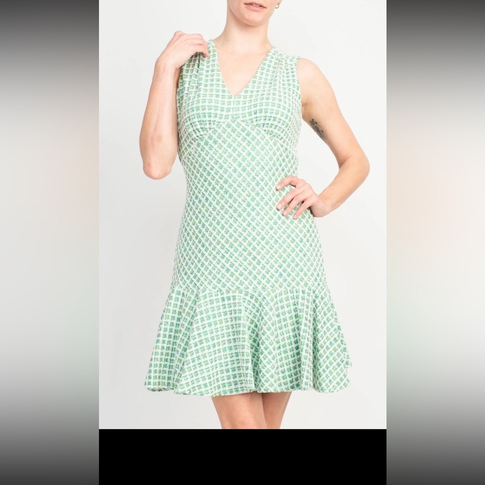 Taylor Soft Boucle V-Neck Dress
